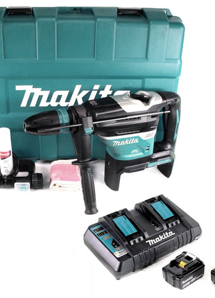 Makita DHR 400 PM2U 2 x 18 V / 36 V Li-Ion Akku Bohrhammer Kombihammer SDS-Max im Koffer + 2 x 4,0 Ah Akku + Doppelladegerät - Toolbrothers