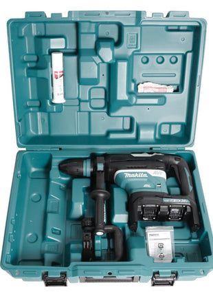 Makita DHR 400 PM2U 2 x 18 V / 36 V Li-Ion Akku Bohrhammer Kombihammer SDS-Max im Koffer + 2 x 4,0 Ah Akku + Doppelladegerät - Toolbrothers