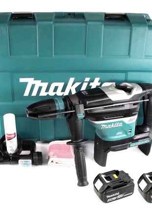 Makita DHR 400 T2U 2 x 18 V / 36 V Li-Ion Akku Bohrhammer Kombihammer SDS-Max im Koffer + 2 x 5,0 Ah Akku - ohne Ladegerät - Toolbrothers