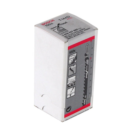 Bosch T 144 D Stichsägeblätter für Holz - 100 Stück, geschränkte Zahnausführung, für Stichsägen mit T-Schaft-Aufnahme - Toolbrothers