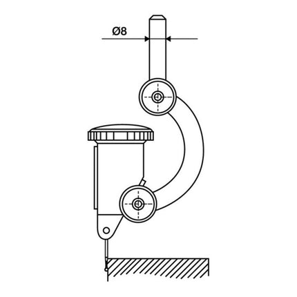 Uchwyt centrujący KÄFER FH 8 otwór montażowy Ø 4 mm H7 ( 4000851359 )