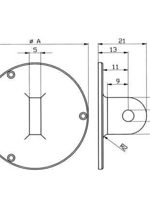 KÄFER Ösenrückwand für Außenring-Ø 58 mm ( 4000851549 )