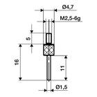 Wkład pomiarowy KÄFER Ø 1,5 mm długość 11 mm trzpień ( 4000851684 )