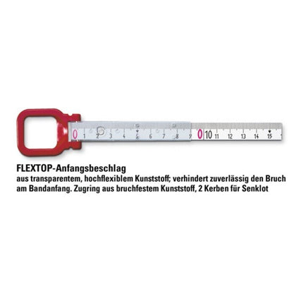 Taśma miernicza BMI ERGOLINE długość 50 m szerokość taśmy 13 mm ( 4000855856 )