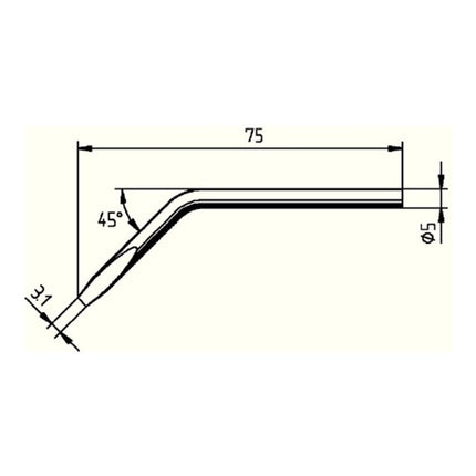 Grot lutowniczy ERSA serii 052 kątowy ( 4000872426 )