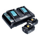 Makita Power Source Kit 18 V mit 2x BL 1860 B Akku 6,0 Ah + DC 18 RD Doppelladegerät ( 199484-8 ) - Toolbrothers