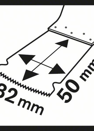 Brzeszczot do cięcia wgłębnego BOSCH AIZ 32 BSPB Szerokość 32 mm Głębokość cięcia wgłębnego 50 mm ( 4000908709 )