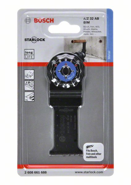 Brzeszczot do cięcia wgłębnego BOSCH AIZ 32AB Szerokość 32 mm Głębokość cięcia wgłębnego 50 mm ( 4000908731 )