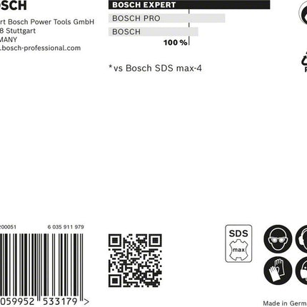Wiertarka udarowa BOSCH Expert SDS max-8X Ø 25 mm długość robocza 800 mm długość robocza 920 mm ( 4000909916 )