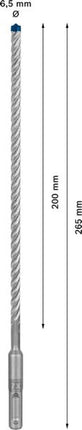 BOSCH Hammerbohrer Expert SDS-7X Ø 6,5 mm Arbeits-L.200 mm L.265 mm ( 4000909933 )