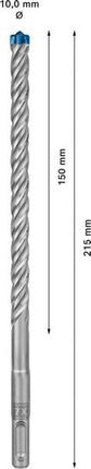 Wiertarka udarowa BOSCH Expert SDS-7X Ø 10,0 mm długość robocza 150 mm 215 mm ( 4000909943 )