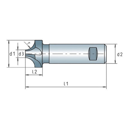 Frez do profili ćwierćokrągłych MAYKESTAG DIN 6518 B typ N promień 3 mm ( 4117802006 )