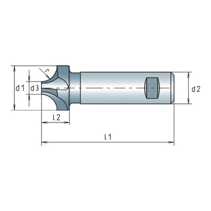 Frez do profili ćwierćokrągłych MAYKESTAG DIN 6518 B typ N promień 6 mm ( 4117802012 )