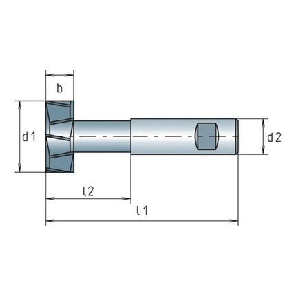 MAYKESTAG T-Nutenfräser DIN 851 AB Typ N Nenn-Ø 25 mm ( 4117802039 )