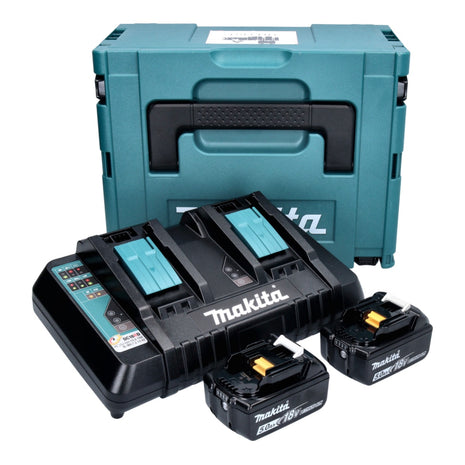 Makita Power Source Kit 18 V mit 2x BL 1850 B Akku 5,0 Ah + DC 18 RD Doppelladegerät + Makpac ( 197629-2 ) - Toolbrothers