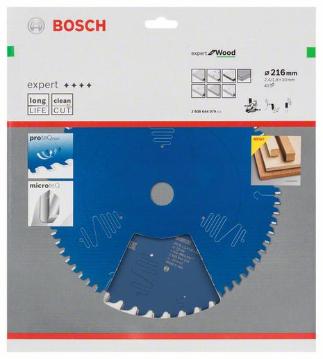 BOSCH Piła tarczowa Expert do drewna Ø zewnętrzna 216 mm Liczba zębów 40 WZ ( 8000342089 )