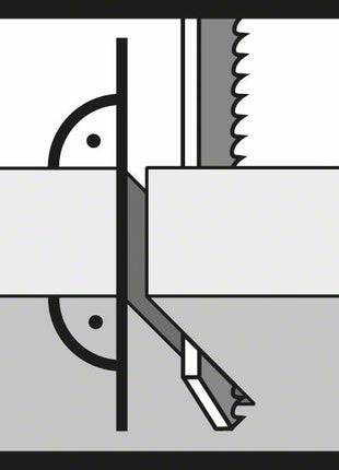 Hoja de sierra de calar BOSCH T 1044 DP Precisión para madera L.250mm paso entre dientes 4mm (8000346003)