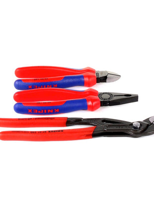 KNIPEX  - Zangenset mit 1x Kombizange, 1x Seitenschneider und 1x Rohrzange ( Bestseller-Paket 00 20 09 V01 ) - Toolbrothers