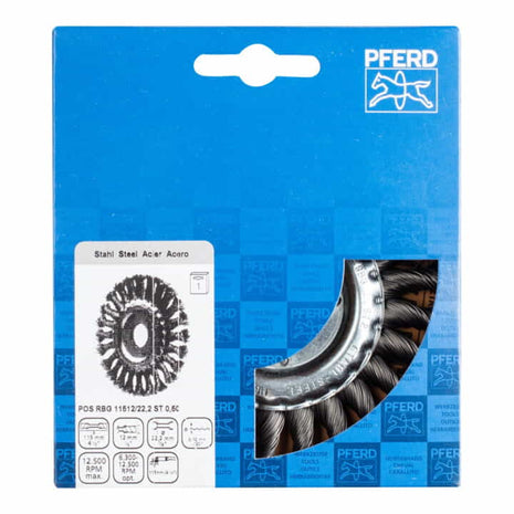 Cepillo redondo PFERD RBG Ø 115 mm espesor de alambre 0,5 mm (8000433110)