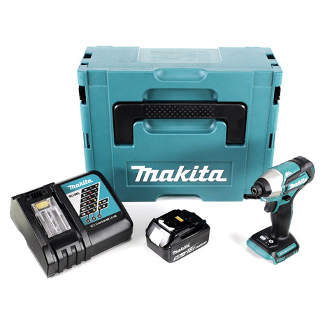 Makita DTD 155 RT1J 18 V Brushless Li-Ion Akku Schlag Schrauber im Makpac + 1 x BL1850 5,0 Ah Akku + 1 x DC 18 RC Ladegerät - Toolbrothers