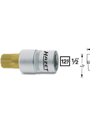 HAZET Steckschlüsseleinsatz 990-5 1/2 ″ Innen-Vielzahn ( 8000465950 )