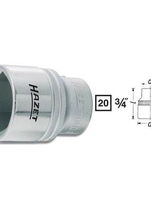 HAZET Steckschlüsseleinsatz 1000 3/4 ″ 6-kant ( 8000466297 )