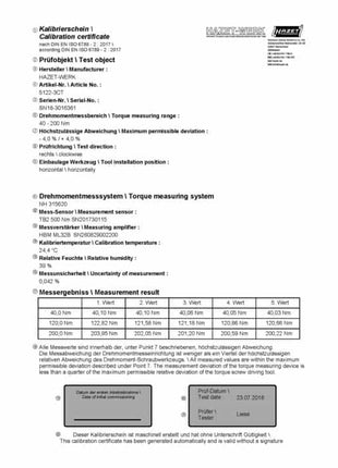 Klucz dynamometryczny HAZET 5108-3 CT 1/4 ″ 2.5 - 25 Nm ( 8000469892 )