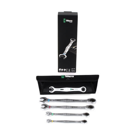 Wera Joker Set 4-tlg. 05073290001 - 4-teiliges Maulschlüssel- und Ringratschen-Set + hochwertiges Stoff-Case - Toolbrothers