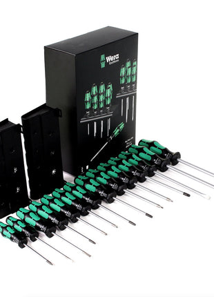 Wera Kraftform Big Pack 300 Schraubendreher Set 14 tlg. + 2x Rack Wandhalterung ( 05105630001 ) - Toolbrothers