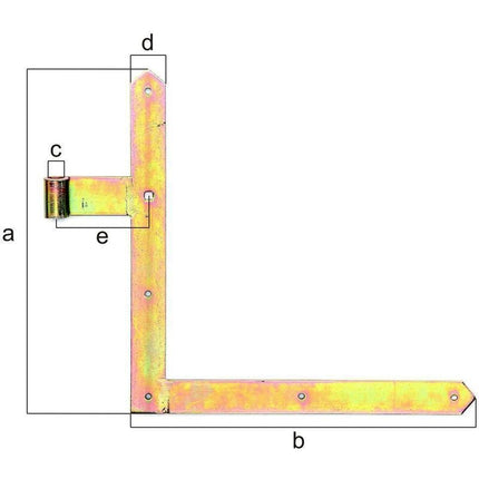 Zawias kątowy do bram GAH 400x600x40x105mm (8001514105)