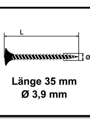 SENCO DS 5550 18V DuraSpin Magazin Schrauber ( 7W2001N ) mit 2x 3,0 Ah Akkus, Ladegerät und 1000x Feingewinde Schrauben 3,9x35 - Toolbrothers