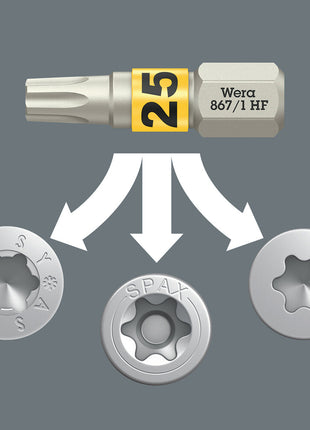 WERA Bit 867 TORX(R) HF 1/4 ″ TX 10 Długość 25 mm ( 8002899410 )