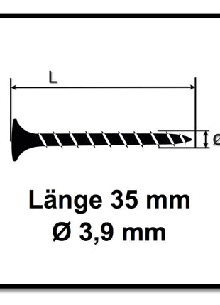 SENCO DS 5550 18V DuraSpin Magazin Schrauber ( 7W2001N ) mit 2x 3,0 Ah Akkus, Ladegerät und 5000x Grobgewinde Schrauben 3,9x35 - Toolbrothers