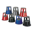 Taboret obrotowy WEDO, blacha stalowa, szary ( 9000460100 )