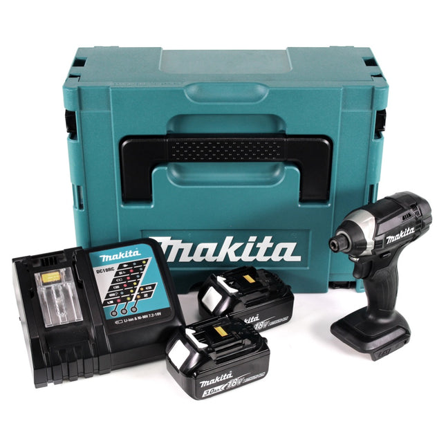 Makita DTD 152 RFJ B 18 V Li-Ion Akku Schlagschrauber Sonderausgabe in schwarz im Makpac + 2 x BL 1830 3,0 Ah Akku + DC 18 RC Ladegerät - Toolbrothers