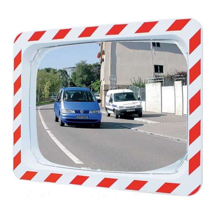 Lustro drogowe SPL H600xW800mm plastikowe, czerwone/białe ( 9000490207 )