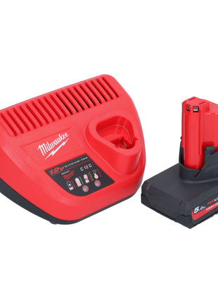 Milwaukee M12 PCG/400A-501 Pistolet akumulatorowy 12 V 400 ml + 1x akumulator 5,0 Ah + ładowarka