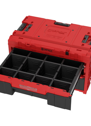 Qbrick System ONE Drawer 2 Toolbox 2.0 RED Ultra HD Custom Werkzeugbox 587 x 380 x 340 mm 29 l mit zwei Schubladen