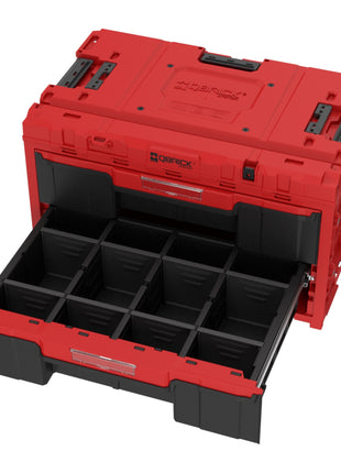 Qbrick System ONE Drawer 2 Toolbox 2.0 RED Ultra HD Custom Werkzeugbox 587 x 380 x 340 mm 29 l mit zwei Schubladen