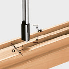Festool HW S8 D10/30 Nutfräser ( 491648 ) für OF 900, OF 1000, OF 1010, OF 1010 R, OF 1400, OF 2000, OF 2200