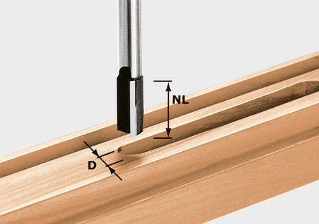 Festool HW S8 D12/30 Nutfräser ( 491649 ) für OF 900, OF 1000, OF 1010, OF 1010 R, OF 1400, OF 2000, OF 2200