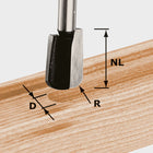 Festool HW S8 R5 Wasserrinnenfräser ( 490981 ) für OF 900, OF 1000, OF 1010, OF 1010 R, OF 1400, OF 2000, OF 2200