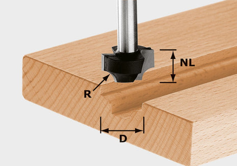 Festool HW S8 D17/R3 Viertelstabfräser ( 491004 ) für OF 900, OF 1000, OF 1010, OF 1010 R, OF 1400, OF 2000, OF 2200