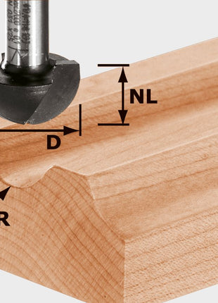 Festool HW S8 R9,7 Hohlkehlfräser ( 490986 ) für OF 900, OF 1000, OF 1010, OF 1010 R, OF 1400, OF 2000, OF 2200