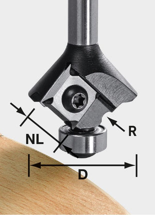 Festool S8 HW R2 D28 KL12,7 MFK Abrundfräser-Wendeplatten ( 499809 ) für Modulkantenfräse MFK 700 EQ/B-Plus