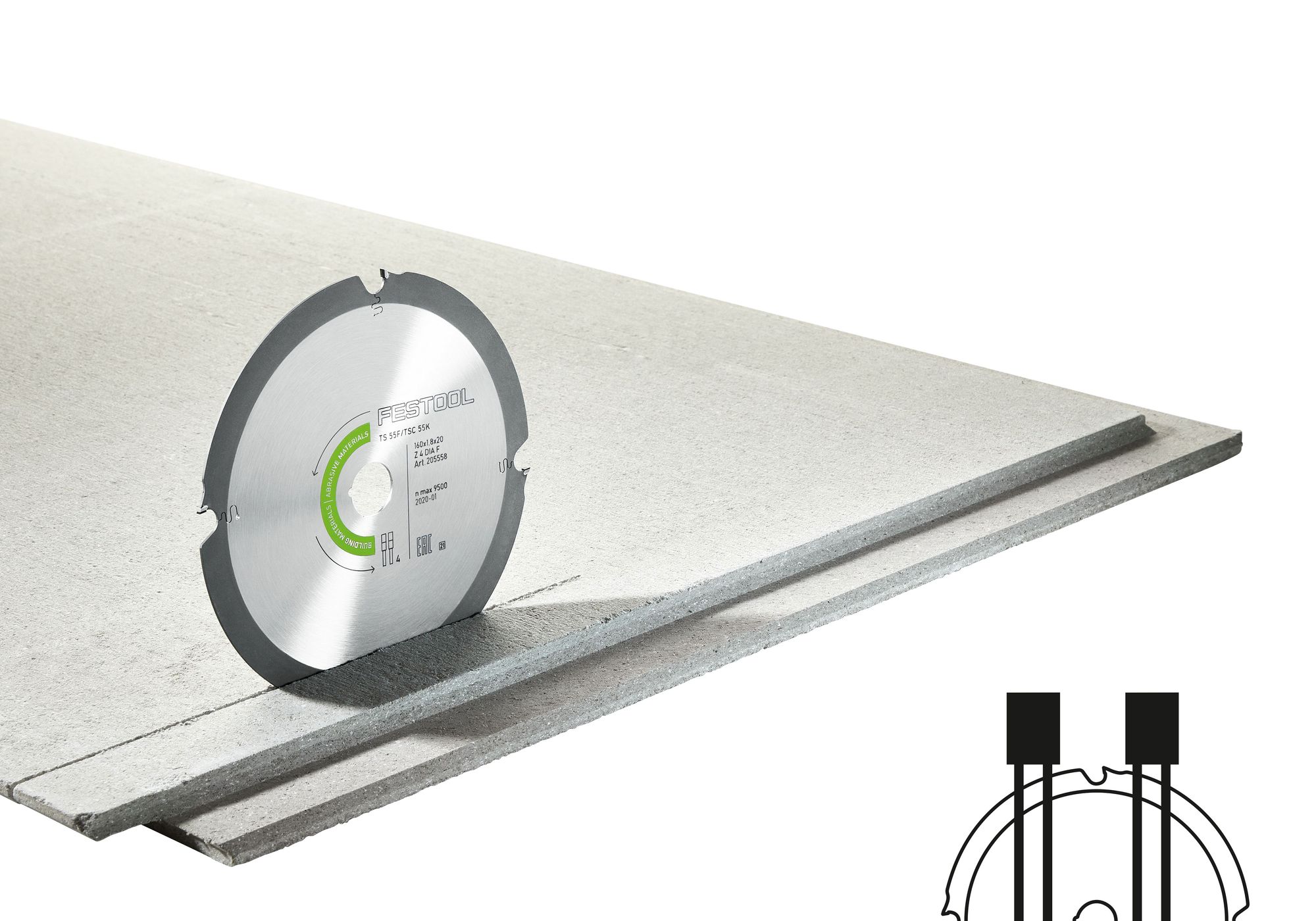 Festool DIA 168x1 8x20 F4 Diamant Kreissaegeblatt ABRASIVE MATERIALS 205769 fuer TS 60 K TSV 60 K 0 - toolbrothers