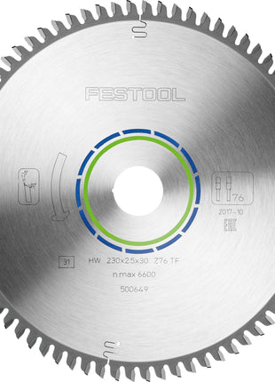 Festool HW 230x2,5x30 TF76 Kreissägeblatt ALUMINIUM/PLASTICS ( 500649 ) für HK 85