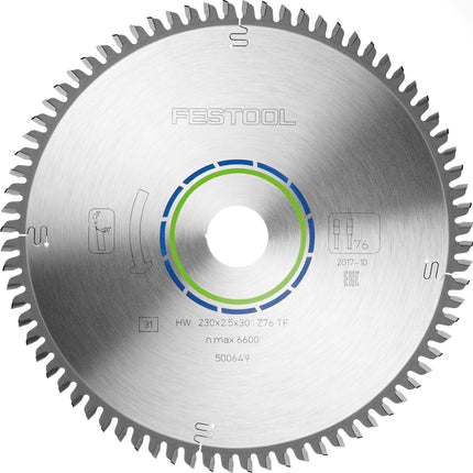 Festool HW 230x2,5x30 TF76 Kreissägeblatt ALUMINIUM/PLASTICS ( 500649 ) für HK 85