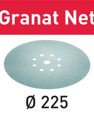 Festool STF D225 P150 GR NET/25 malla abrasiva Granate Net (203315) para lijadoras de cuello largo PLANEX LHS 2 225 EQ(I), PLANEX 225 EQ, PLANEX LHS-E 225 easy, PLANEX LHS 2-M 225 EQ