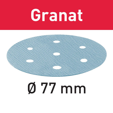 Festool STF D77/6 P180 GR/50 Schleifscheibe Granat ( 497408 ) für LEX 3 77